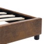 Bettgestell Braun Wildleder-Optik 120x200 cm Bettgestell Braun Wildleder-Optik 120x200 cm