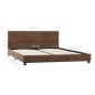 Bettgestell Braun Wildleder-Optik 120x200 cm Bettgestell Braun Wildleder-Optik 120x200 cm