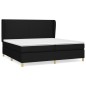 vidaXL Boxspringbett mit Matratze Schwarz 200x200 cm Stoff vidaXL Boxspringbett mit Matratze Schwarz 200x200 cm Stoff