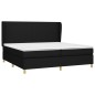 vidaXL Boxspringbett mit Matratze Schwarz 200x200 cm Stoff vidaXL Boxspringbett mit Matratze Schwarz 200x200 cm Stoff