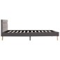 Bettgestell mit LED Hellgrau Stoff 120x200 cm Bettgestell mit LED Hellgrau Stoff 120x200 cm