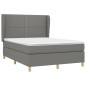 vidaXL Boxspringbett mit Matratze Dunkelgrau 140x190 cm Stoff vidaXL Boxspringbett mit Matratze Dunkelgrau 140x190 cm Stoff