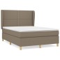 vidaXL Boxspringbett mit Matratze Taupe 140x190 cm Stoff vidaXL Boxspringbett mit Matratze Taupe 140x190 cm Stoff