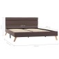 Bettgestell mit LED Hellgrau Stoff 120x200 cm Bettgestell mit LED Hellgrau Stoff 120x200 cm