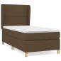 vidaXL Boxspringbett mit Matratze Dunkelbraun 100x200 cm Stoff vidaXL Boxspringbett mit Matratze Dunkelbraun 100x200 cm Stoff