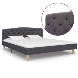 vidaXL Bettgestell Dunkelgrau Stoff 140x200 cm