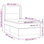 vidaXL Boxspringbett mit Matratze Dunkelbraun 100x200 cm Stoff vidaXL Boxspringbett mit Matratze Dunkelbraun 100x200 cm Stoff