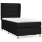 vidaXL Boxspringbett mit Matratze Schwarz 100x200 cm Stoff vidaXL Boxspringbett mit Matratze Schwarz 100x200 cm Stoff