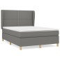 vidaXL Boxspringbett mit Matratze Dunkelgrau 140x200 cm Stoff vidaXL Boxspringbett mit Matratze Dunkelgrau 140x200 cm Stoff