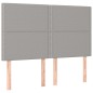 vidaXL Boxspringbett mit Matratze Hellgrau 140x200 cm Stoff vidaXL Boxspringbett mit Matratze Hellgrau 140x200 cm Stoff