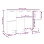 vidaXL Sideboards 3 Stk. Betongrau Holzwerkstoff vidaXL Sideboards 3 Stk. Betongrau Holzwerkstoff
