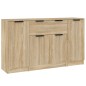 vidaXL Sideboards 3 Stk. Sonoma-Eiche Holzwerkstoff vidaXL Sideboards 3 Stk. Sonoma-Eiche Holzwerkstoff