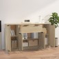 vidaXL Sideboards 3 Stk. Sonoma-Eiche Holzwerkstoff vidaXL Sideboards 3 Stk. Sonoma-Eiche Holzwerkstoff