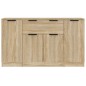 vidaXL Sideboards 3 Stk. Sonoma-Eiche Holzwerkstoff vidaXL Sideboards 3 Stk. Sonoma-Eiche Holzwerkstoff