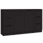 vidaXL Sideboards 3 Stk. Schwarz Holzwerkstoff vidaXL Sideboards 3 Stk. Schwarz Holzwerkstoff