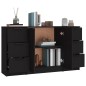 vidaXL Sideboards 3 Stk. Schwarz Holzwerkstoff vidaXL Sideboards 3 Stk. Schwarz Holzwerkstoff