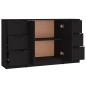 vidaXL Sideboards 3 Stk. Schwarz Holzwerkstoff vidaXL Sideboards 3 Stk. Schwarz Holzwerkstoff