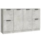 vidaXL Sideboards 3 Stk. Betongrau Holzwerkstoff vidaXL Sideboards 3 Stk. Betongrau Holzwerkstoff