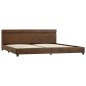 Bettgestell mit LED Braun Stoff 180x200 cm Bettgestell mit LED Braun Stoff 180x200 cm