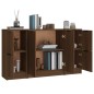 vidaXL Sideboards 3 Stk. Braun Eichen-Optik Holzwerkstoff vidaXL Sideboards 3 Stk. Braun Eichen-Optik Holzwerkstoff