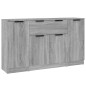 vidaXL Sideboards 3 Stk. Grau Sonoma Holzwerkstoff vidaXL Sideboards 3 Stk. Grau Sonoma Holzwerkstoff