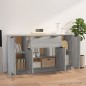 vidaXL Sideboards 3 Stk. Grau Sonoma Holzwerkstoff vidaXL Sideboards 3 Stk. Grau Sonoma Holzwerkstoff
