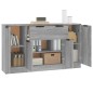 vidaXL Sideboards 3 Stk. Grau Sonoma Holzwerkstoff vidaXL Sideboards 3 Stk. Grau Sonoma Holzwerkstoff