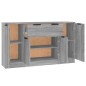 vidaXL Sideboards 3 Stk. Grau Sonoma Holzwerkstoff vidaXL Sideboards 3 Stk. Grau Sonoma Holzwerkstoff