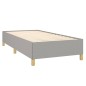 vidaXL Boxspringbett mit Matratze Hellgrau 100x200 cm Stoff vidaXL Boxspringbett mit Matratze Hellgrau 100x200 cm Stoff