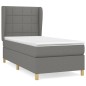 vidaXL Boxspringbett mit Matratze Dunkelgrau 80x200 cm Stoff vidaXL Boxspringbett mit Matratze Dunkelgrau 80x200 cm Stoff