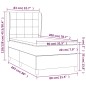 vidaXL Boxspringbett mit Matratze Dunkelgrau 80x200 cm Stoff vidaXL Boxspringbett mit Matratze Dunkelgrau 80x200 cm Stoff