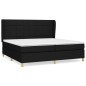 vidaXL Boxspringbett mit Matratze Schwarz 200x200 cm Stoff vidaXL Boxspringbett mit Matratze Schwarz 200x200 cm Stoff