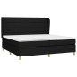 vidaXL Boxspringbett mit Matratze Schwarz 200x200 cm Stoff vidaXL Boxspringbett mit Matratze Schwarz 200x200 cm Stoff