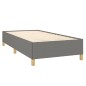 vidaXL Boxspringbett mit Matratze Dunkelgrau 100x200 cm Stoff vidaXL Boxspringbett mit Matratze Dunkelgrau 100x200 cm Stoff