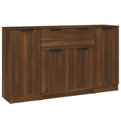 vidaXL Sideboards 3 Stk. Braun Eichen-Optik Holzwerkstoff