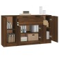 vidaXL Sideboards 3 Stk. Braun Eichen-Optik Holzwerkstoff vidaXL Sideboards 3 Stk. Braun Eichen-Optik Holzwerkstoff