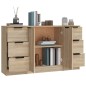 vidaXL Sideboards 3 Stk. Sonoma-Eiche Holzwerkstoff vidaXL Sideboards 3 Stk. Sonoma-Eiche Holzwerkstoff