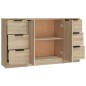 vidaXL Sideboards 3 Stk. Sonoma-Eiche Holzwerkstoff vidaXL Sideboards 3 Stk. Sonoma-Eiche Holzwerkstoff