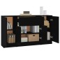 vidaXL Sideboards 3 Stk. Schwarz Holzwerkstoff vidaXL Sideboards 3 Stk. Schwarz Holzwerkstoff