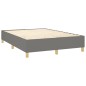 vidaXL Boxspringbett mit Matratze Dunkelgrau 140x200 cm Stoff vidaXL Boxspringbett mit Matratze Dunkelgrau 140x200 cm Stoff
