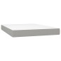 vidaXL Boxspringbett mit Matratze Hellgrau 140x190 cm Stoff vidaXL Boxspringbett mit Matratze Hellgrau 140x190 cm Stoff