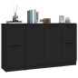 vidaXL Sideboards 3 Stk. Schwarz Holzwerkstoff vidaXL Sideboards 3 Stk. Schwarz Holzwerkstoff