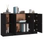 vidaXL Sideboards 3 Stk. Schwarz Holzwerkstoff vidaXL Sideboards 3 Stk. Schwarz Holzwerkstoff