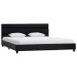 Bettgestell mit LED Schwarz Kunstleder 140×200 cm Bettgestell mit LED Schwarz Kunstleder 140×200 cm
