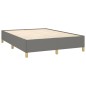 vidaXL Boxspringbett mit Matratze Dunkelgrau 140x190 cm Stoff vidaXL Boxspringbett mit Matratze Dunkelgrau 140x190 cm Stoff