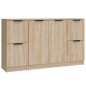 vidaXL Sideboards 3 Stk. Sonoma-Eiche Holzwerkstoff vidaXL Sideboards 3 Stk. Sonoma-Eiche Holzwerkstoff