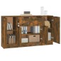 vidaXL Sideboards 3 Stk. Räuchereiche Holzwerkstoff vidaXL Sideboards 3 Stk. Räuchereiche Holzwerkstoff