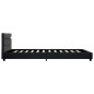 Bettgestell mit LED Schwarz Kunstleder 140×200 cm Bettgestell mit LED Schwarz Kunstleder 140×200 cm