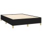 vidaXL Boxspringbett mit Matratze Schwarz 140x190 cm Stoff vidaXL Boxspringbett mit Matratze Schwarz 140x190 cm Stoff