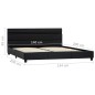 Bettgestell mit LED Schwarz Kunstleder 140×200 cm Bettgestell mit LED Schwarz Kunstleder 140×200 cm
